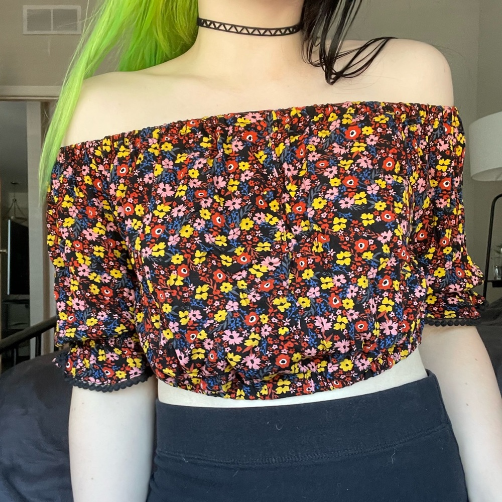 Off the shoulder floral top